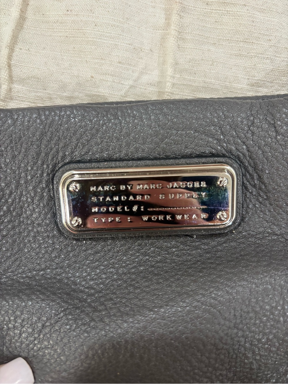 Marc by Marc Jacobs Gunmetal Gray Pebbled Leather Crossbody